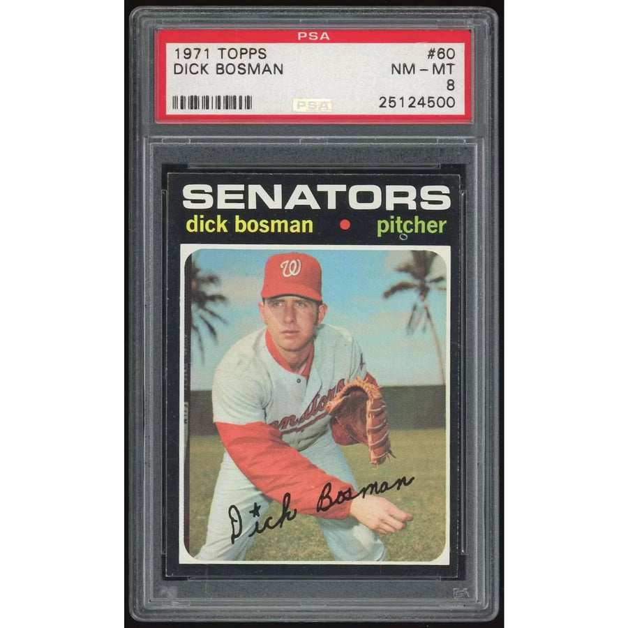 Dick Bosman 1971 Topps #60 Baseball Card | PSA 8