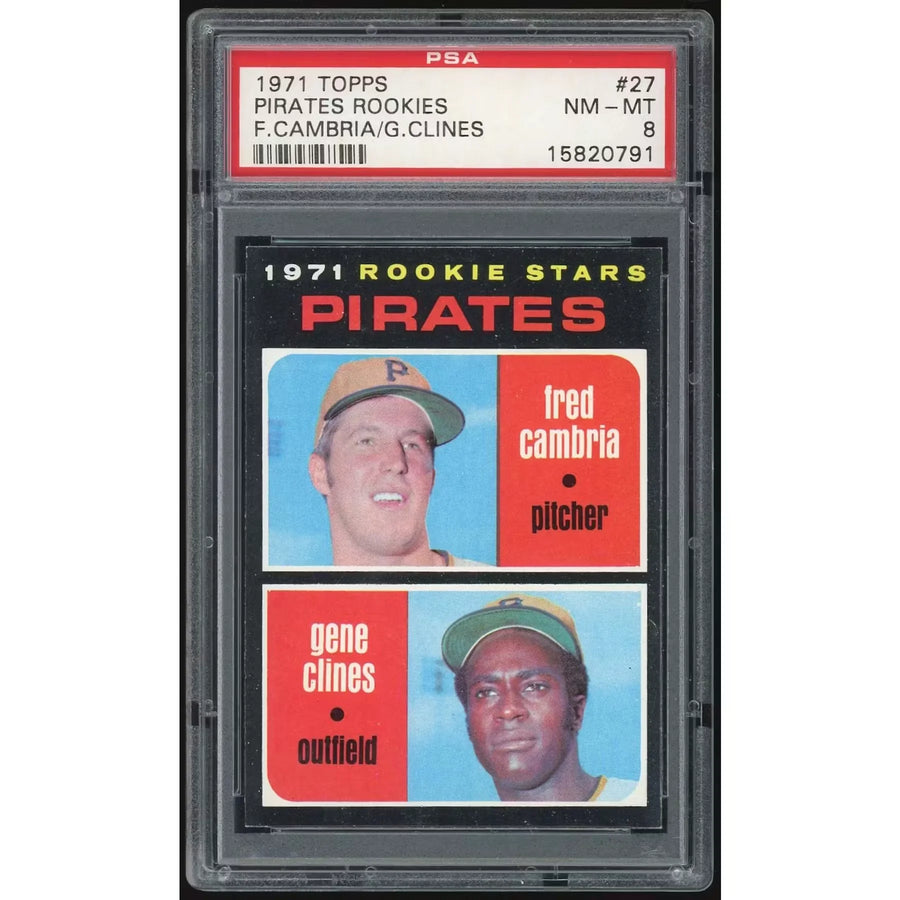 1971 Topps #27 Fred Cambria/Gene Clines Rookie Card | PSA 8