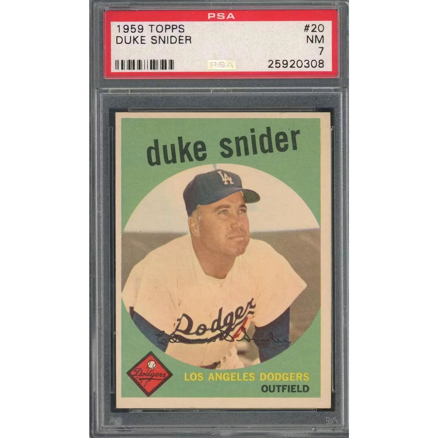 Duke Snider 1959 Topps #20 Baseball Card | PSA 7