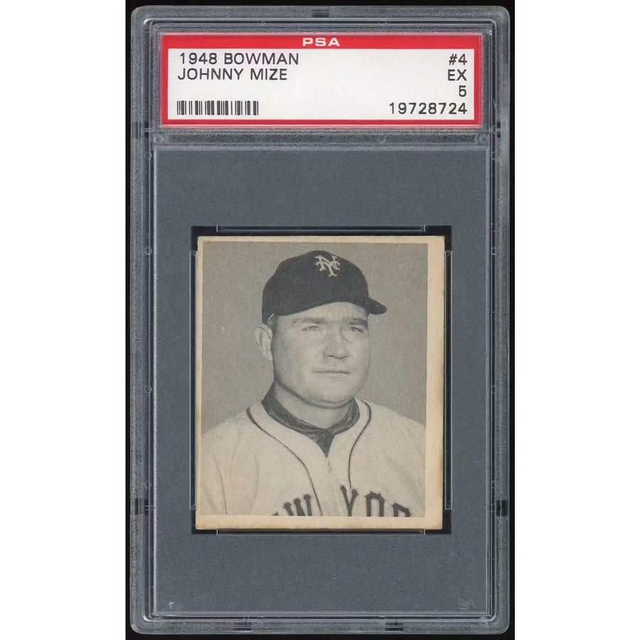 Johnny Mize 1948 Bowman #4 Rookie Card | PSA 5