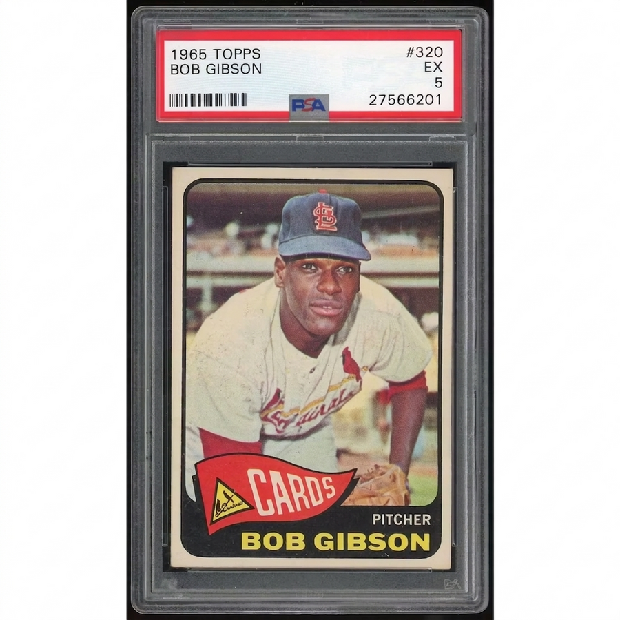 Bob Gibson 1965 Topps #320 Baseball Card | PSA 5