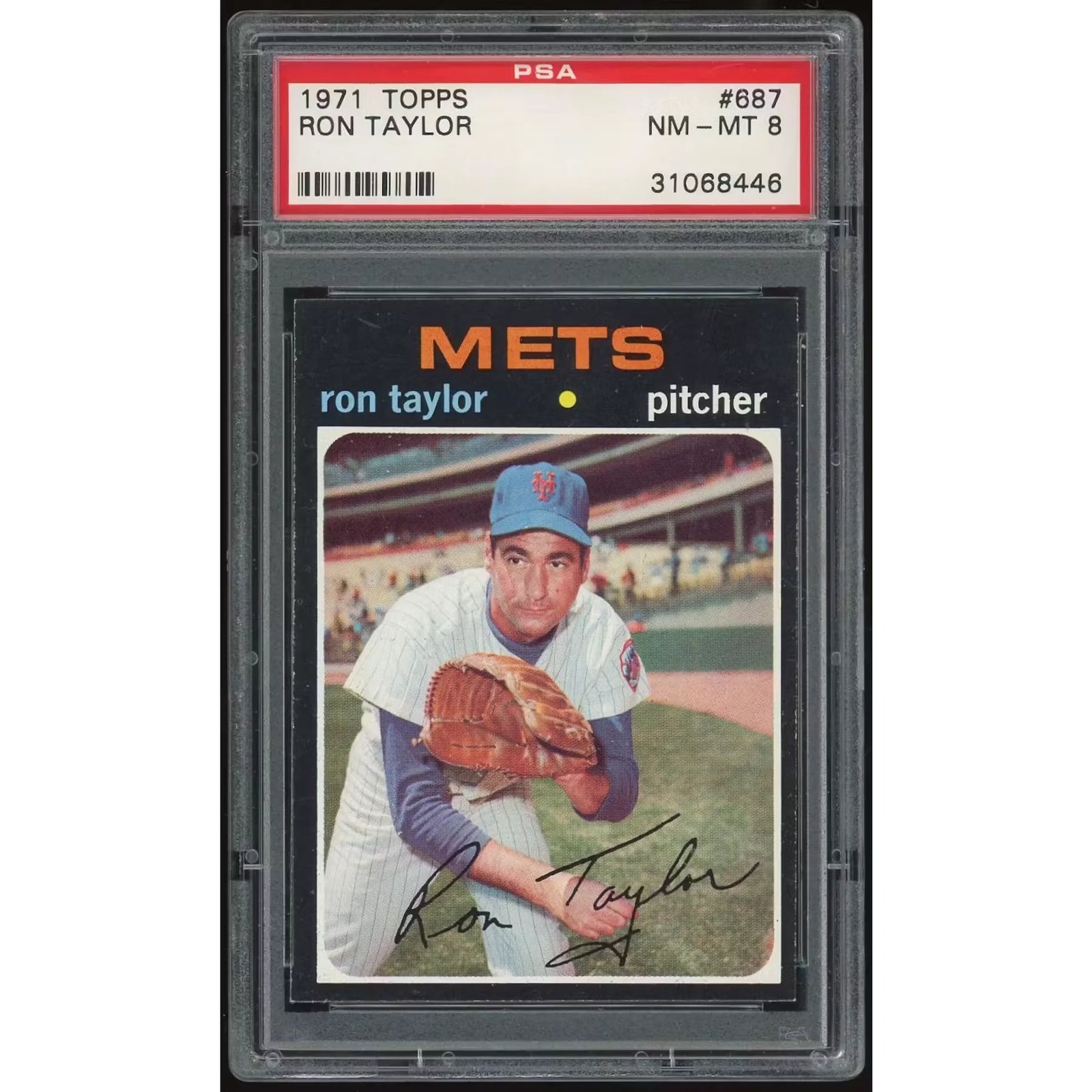 Ron Taylor 1971 Topps #687 Baseball Card | PSA 8