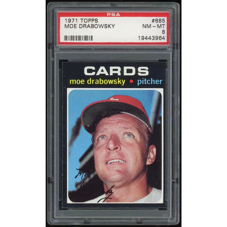 Moe Drabowsky 1971 Topps #685 Baseball Card | PSA 8