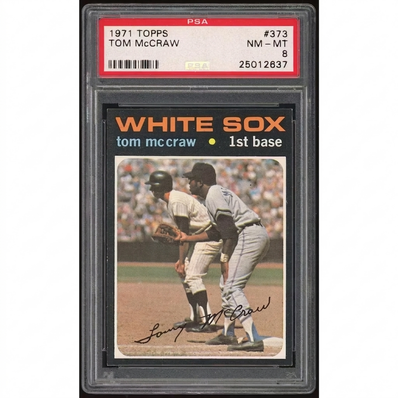 1971 Topps #373 Tom McCraw Baseball Card | PSA 8