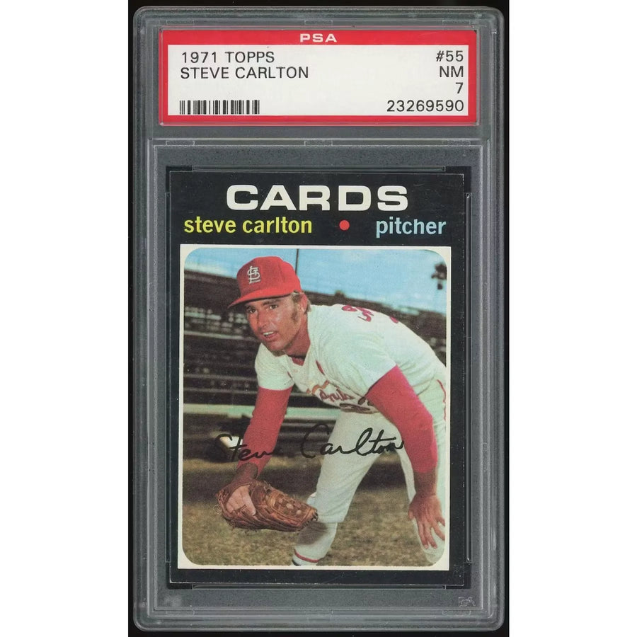 Steve Carlton 1971 Topps #55 Baseball Card | PSA 7