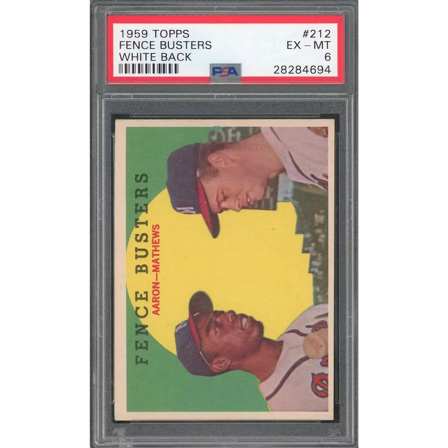 1959 Topps #212 Fence Busters Card | PSA 6