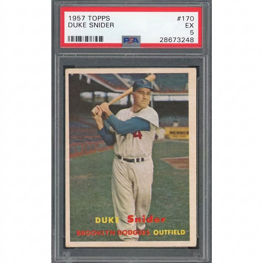 Duke Snider 1957 Topps #170 Baseball Card | PSA 5