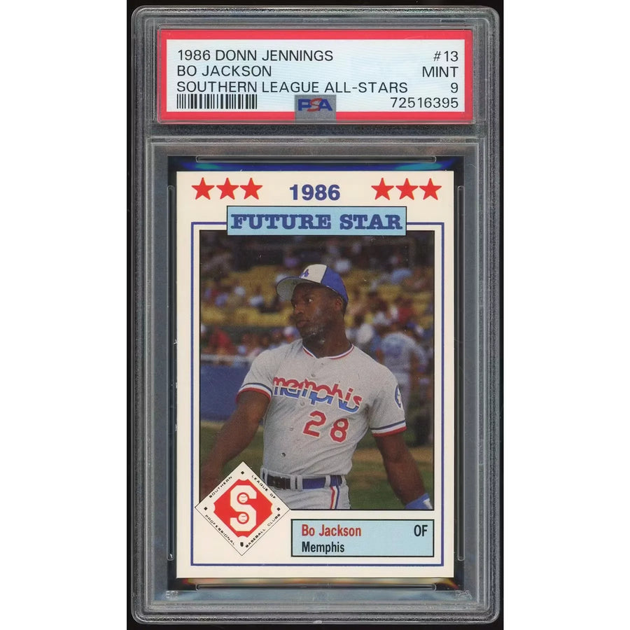 Bo Jackson 1986 Donruss SL AS #13 Baseball Card | PSA 9