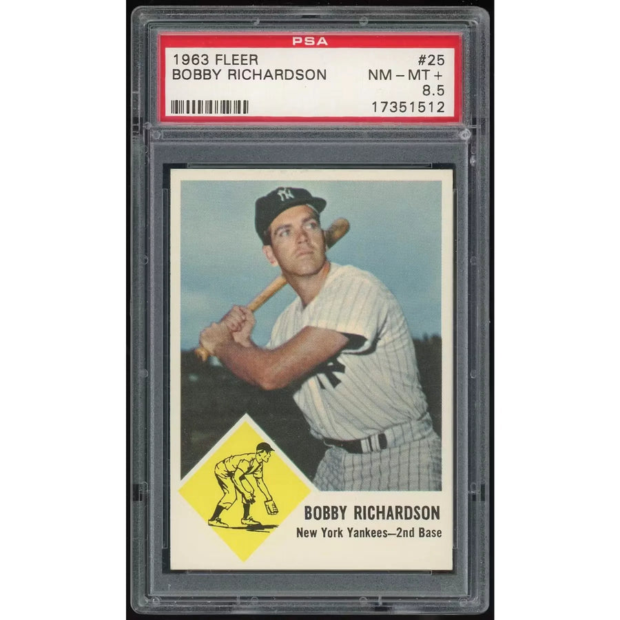 Bobby Richardson 1963 Fleer #25 | PSA 8.5