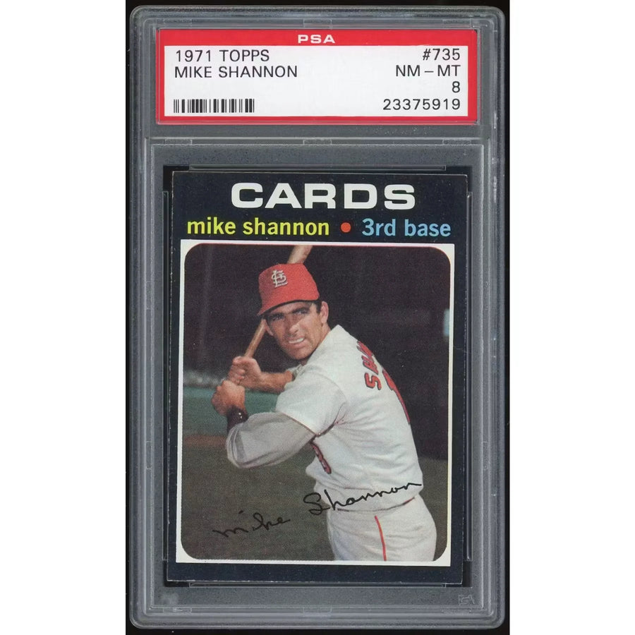 Mike Shannon 1971 Topps #735 Baseball Card | PSA 8