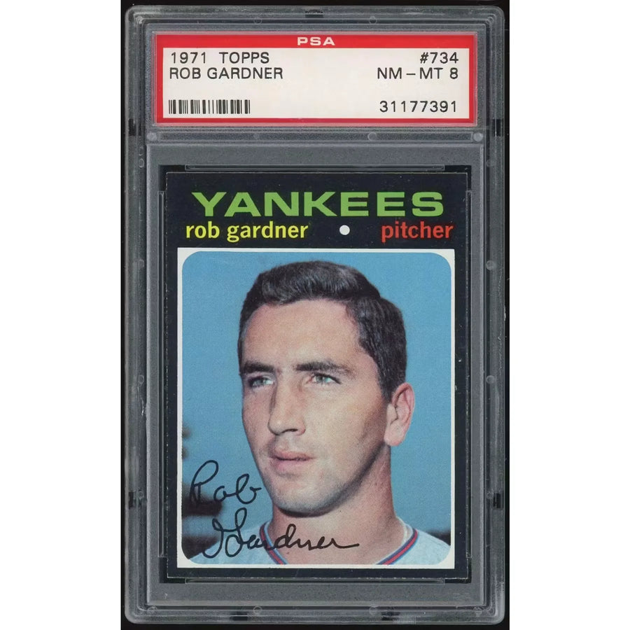 Rob Gardner 1971 Topps #734 Baseball Card | PSA 8