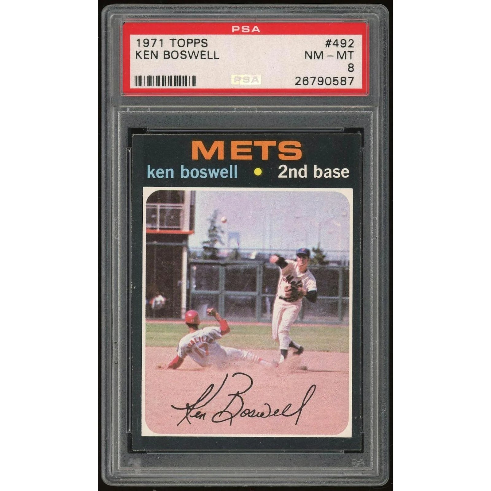Ken Boswell 1971 Topps #492 | PSA 8