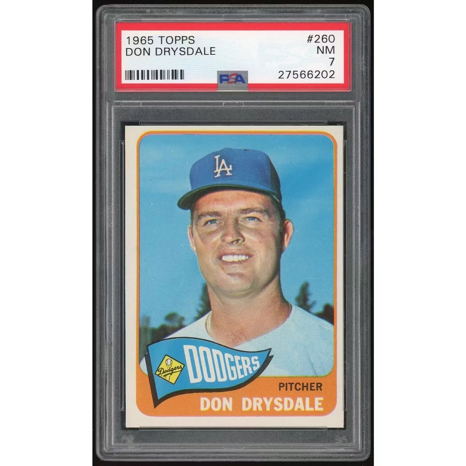 Don Drysdale 1965 Topps Card #260 | PSA 7