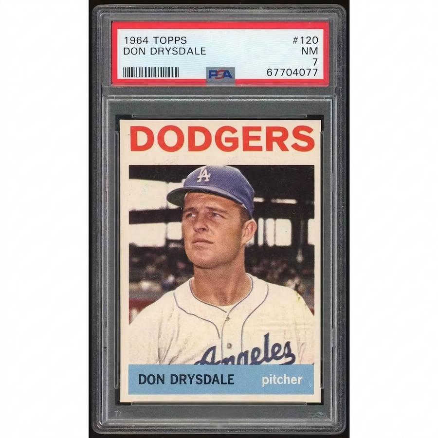 Don Drysdale 1964 Topps #120 Baseball Card | PSA 7