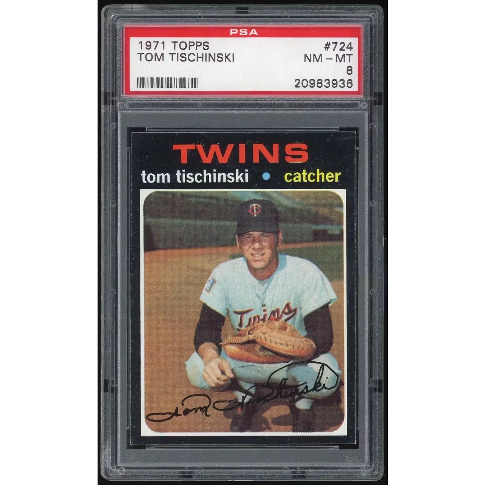 Tom Tischinski 1971 Topps #724 Baseball Card | PSA 8