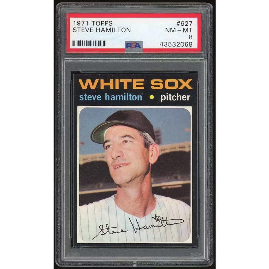 Steve Hamilton 1971 Topps #627 Baseball Card | PSA 8 2068