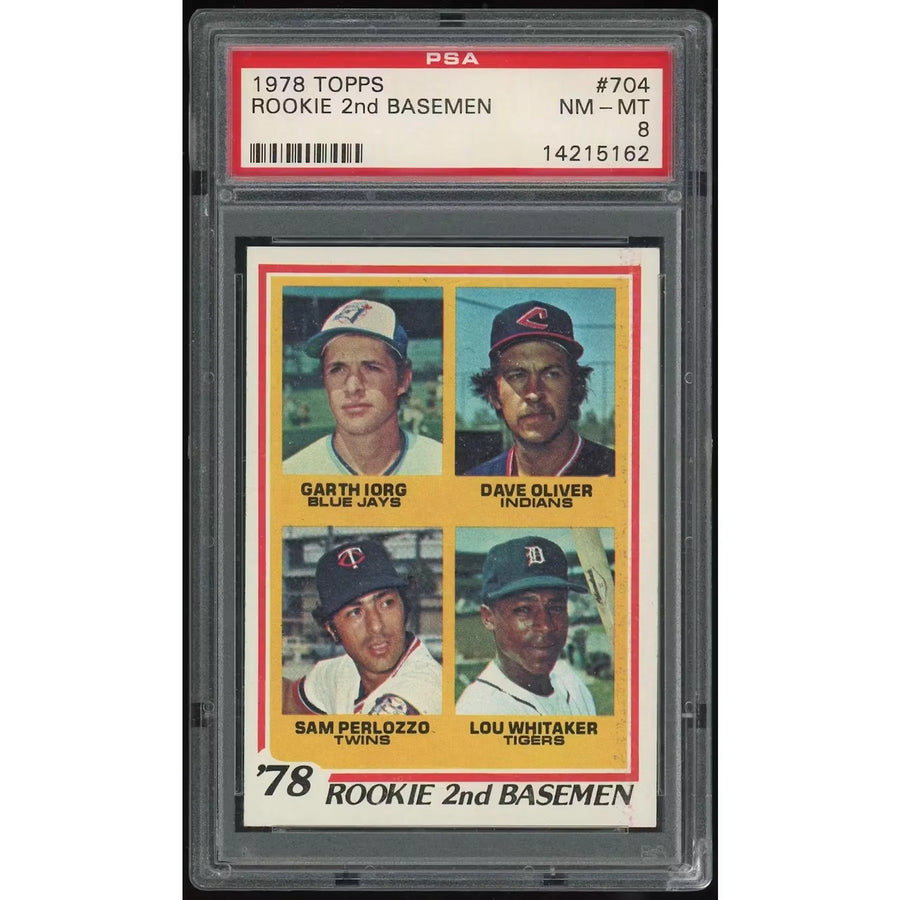 Lou Whitaker 1978 Topps #704 Rookie Card | PSA 8