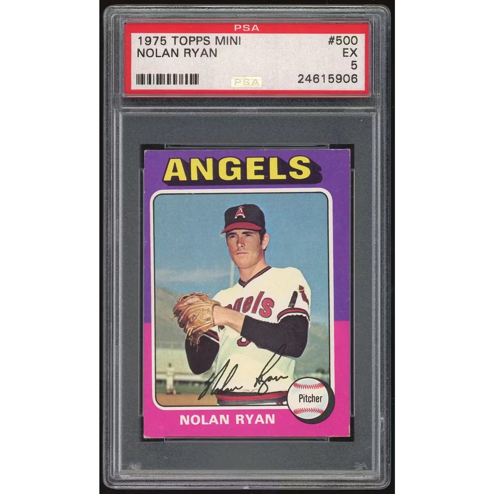 Nolan Ryan 1975 Topps Mini Card #500 | PSA 5