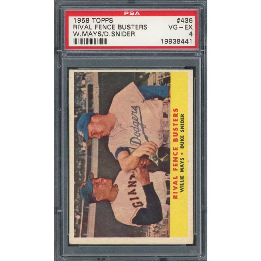 1958 Topps #436 Rival Fence Busters Baseball Card | PSA 4