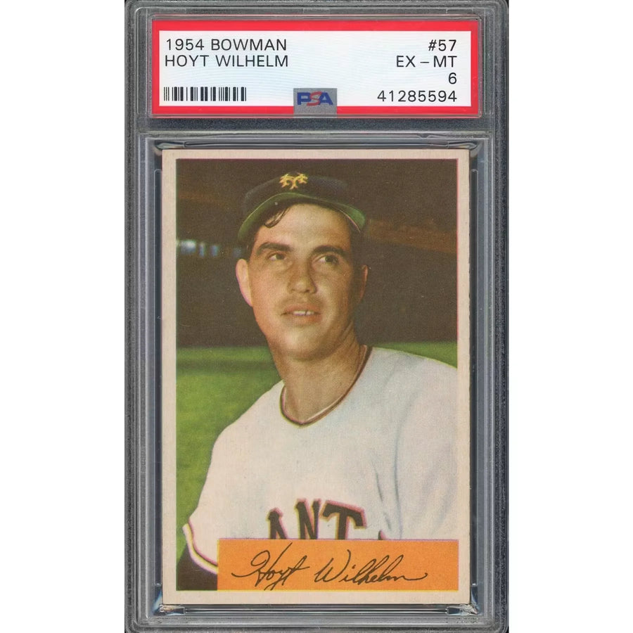 Hoyt Wilhelm 1954 Bowman #57 Baseball Card | PSA 6