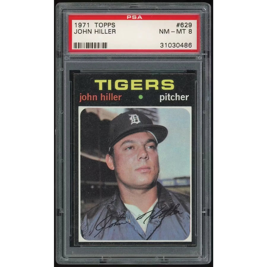 John Hiller 1971 Topps #629 Baseball Card | PSA 8