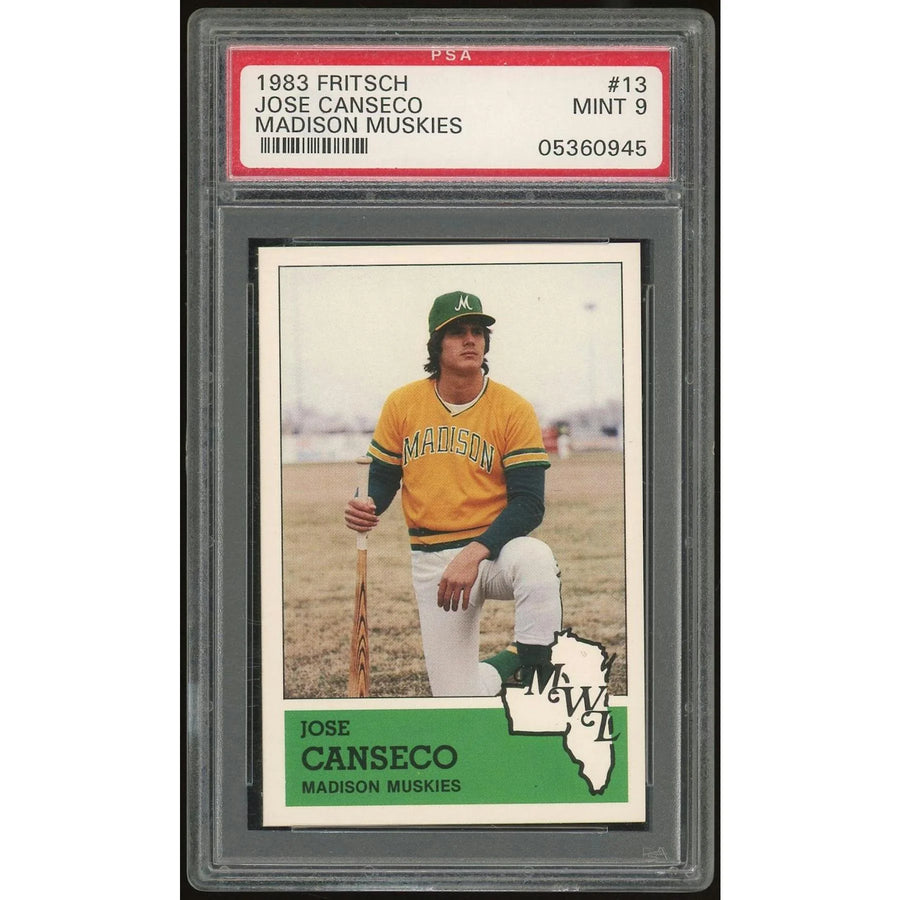 Jose Canseco 1983 Fritsch Madison Card #13 | PSA 9