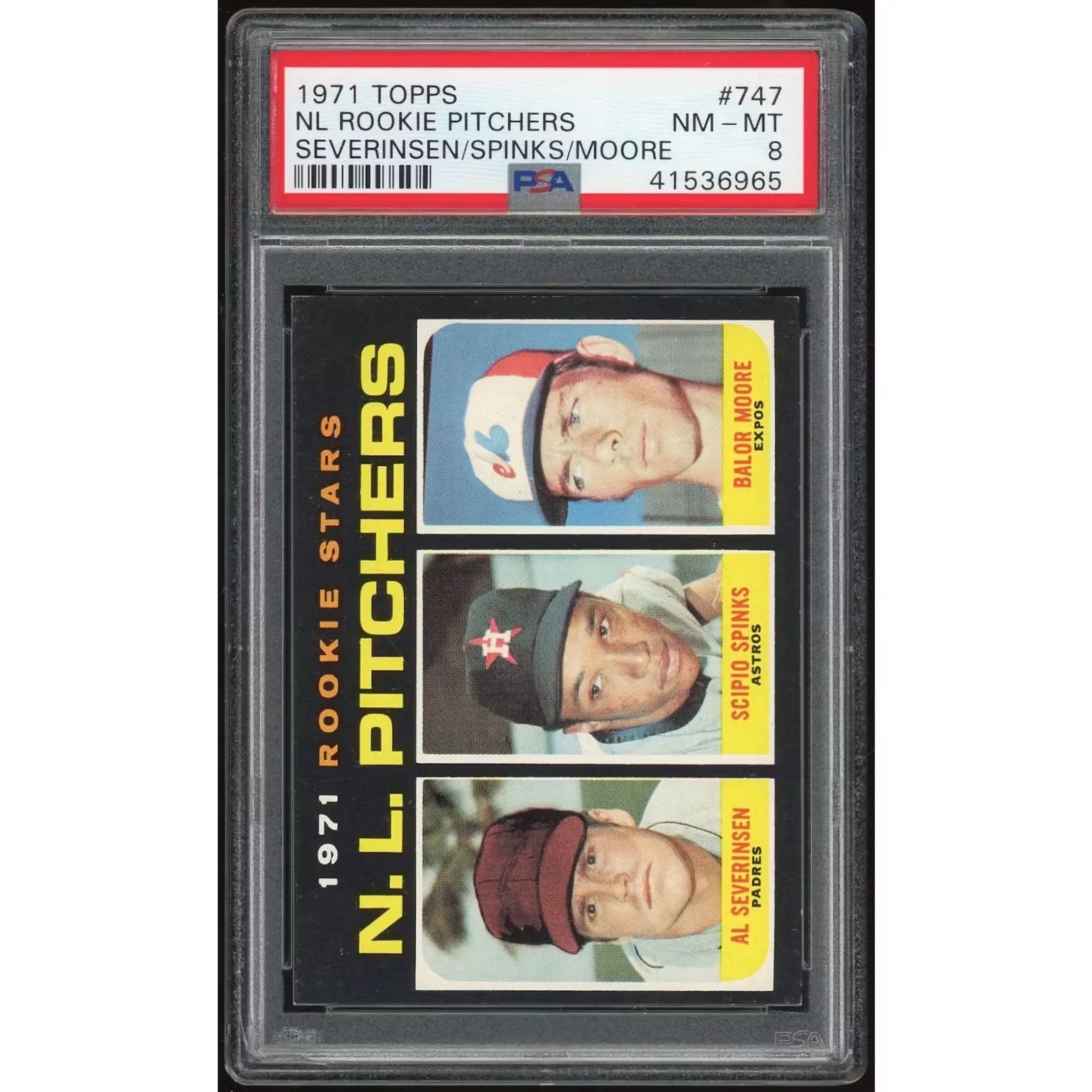 1971 Topps #747 Balor Moore Rookie Card | PSA 8