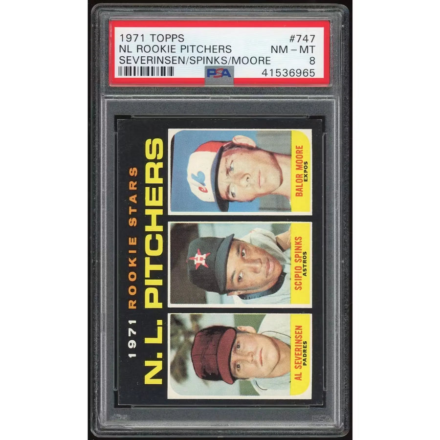 1971 Topps #747 Balor Moore Rookie Card | PSA 8