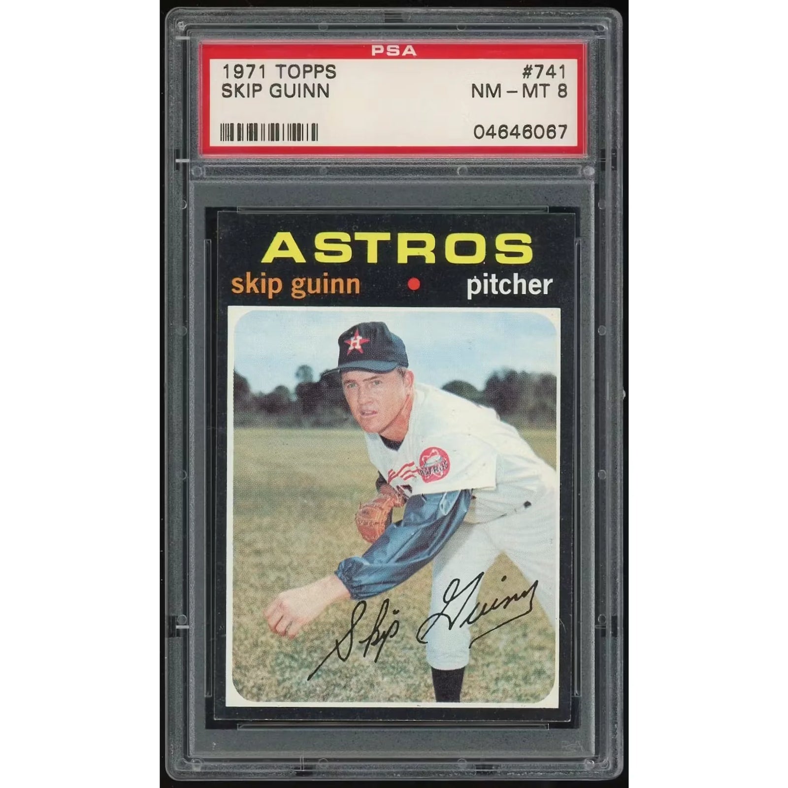 Skip Guinn 1971 Topps #741 Baseball Card | PSA 8