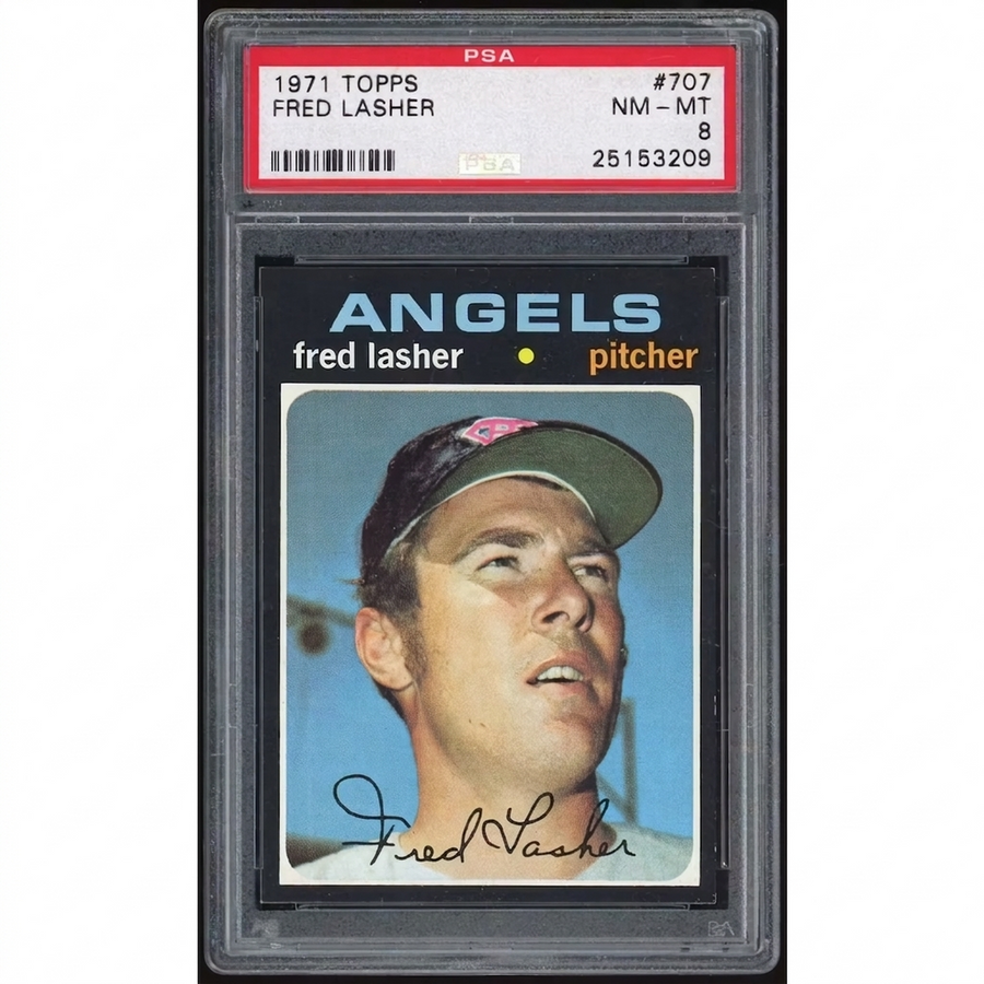 Fred Lasher 1971 Topps #707 Baseball Card | PSA 8
