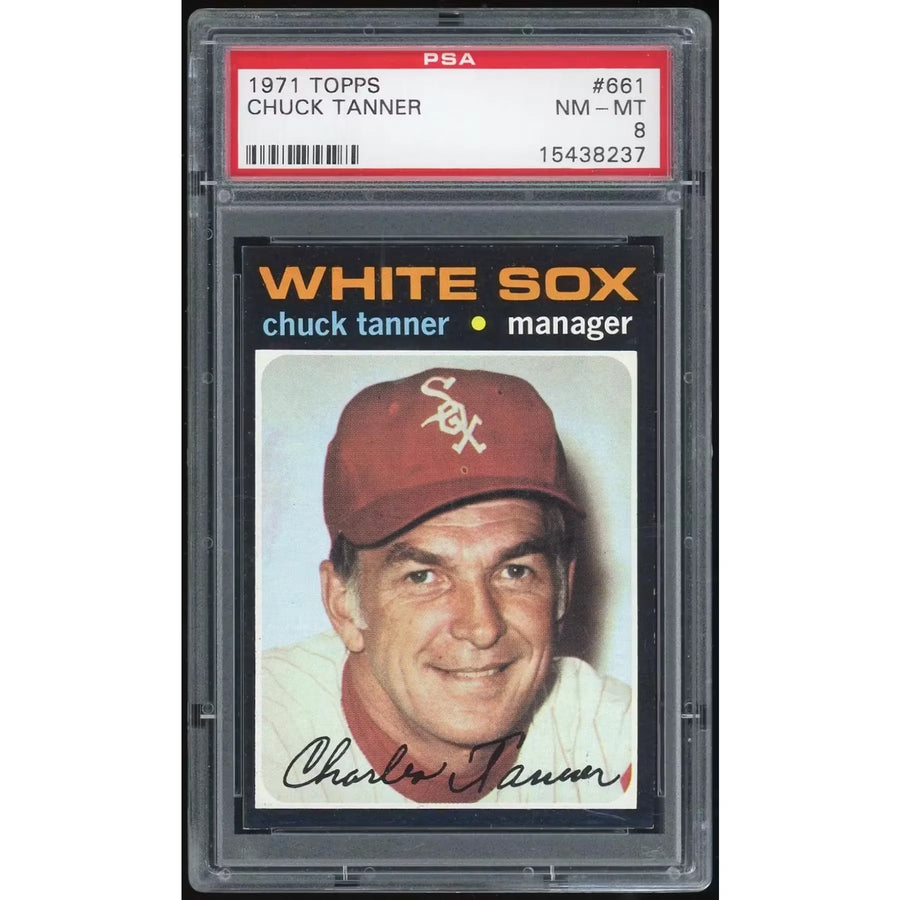 Chuck Tanner 1971 Topps Baseball Card #661 | PSA 8
