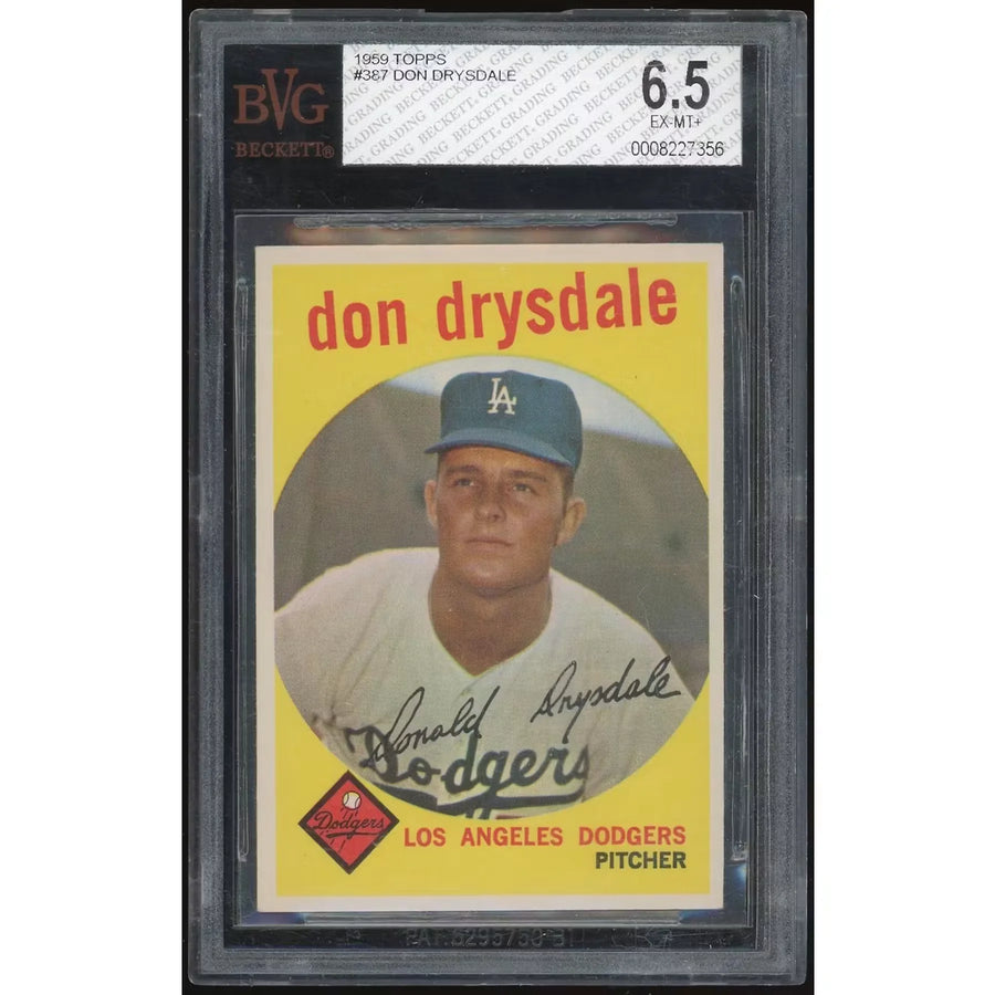 Don Drysdale 1959 Topps #387 Card | BVG 6.5