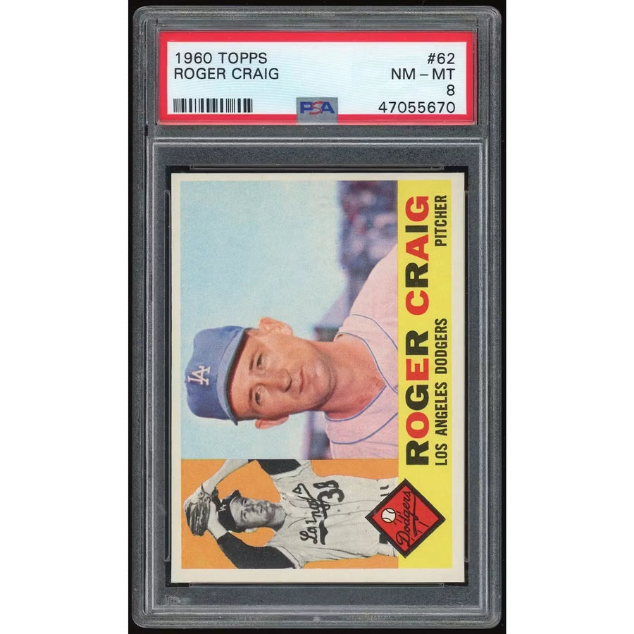 1960 Topps #62 Roger Craig Baseball Card | PSA 8