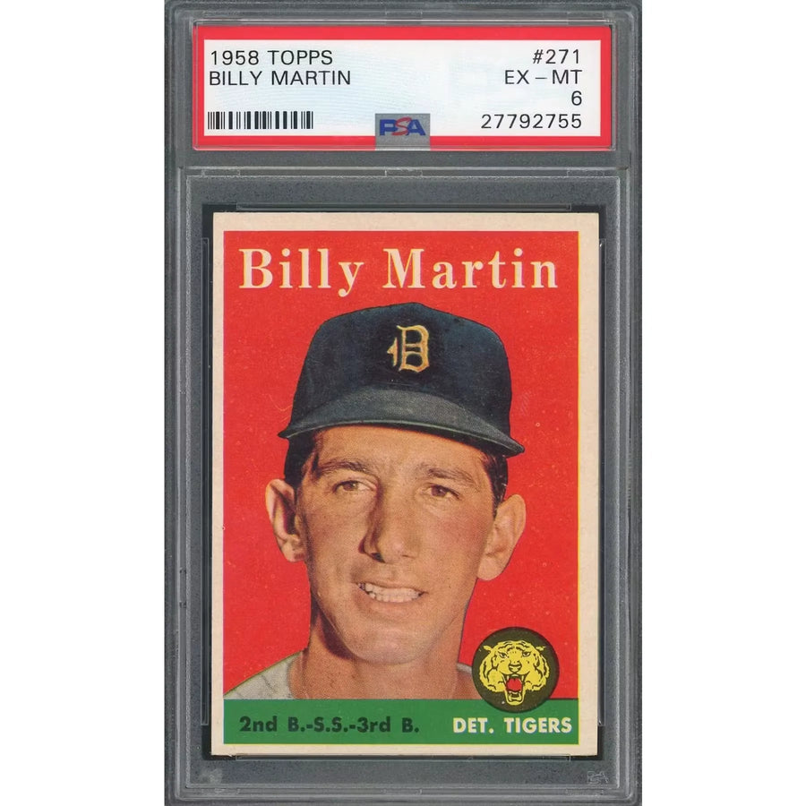 Billy Martin 1958 Topps #271 Baseball Card | PSA 6