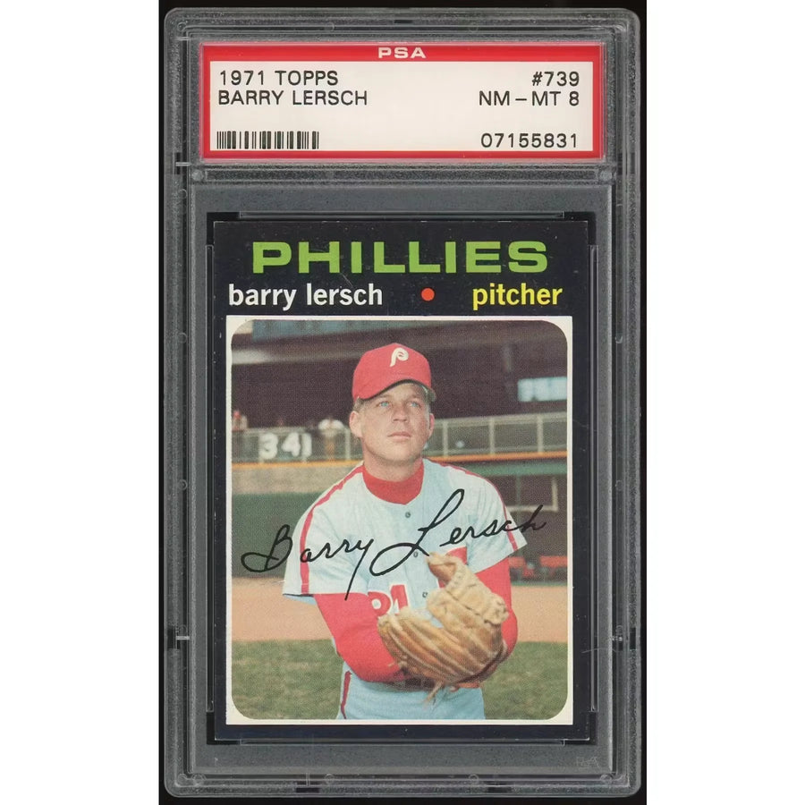 Barry Lersch 1971 Topps #739 Baseball Card | PSA 8