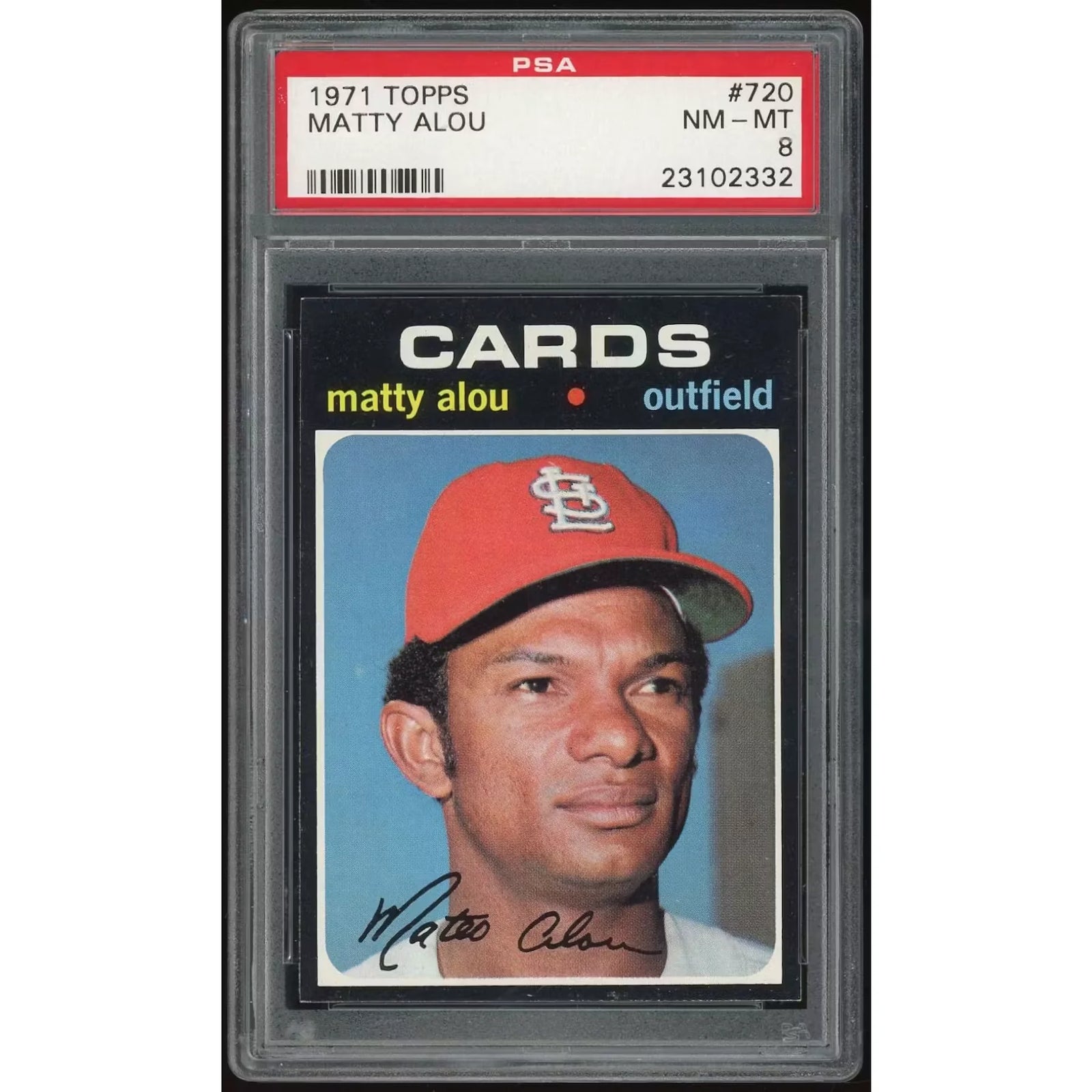 Matty Alou 1971 Topps #720 Baseball Card | PSA 8
