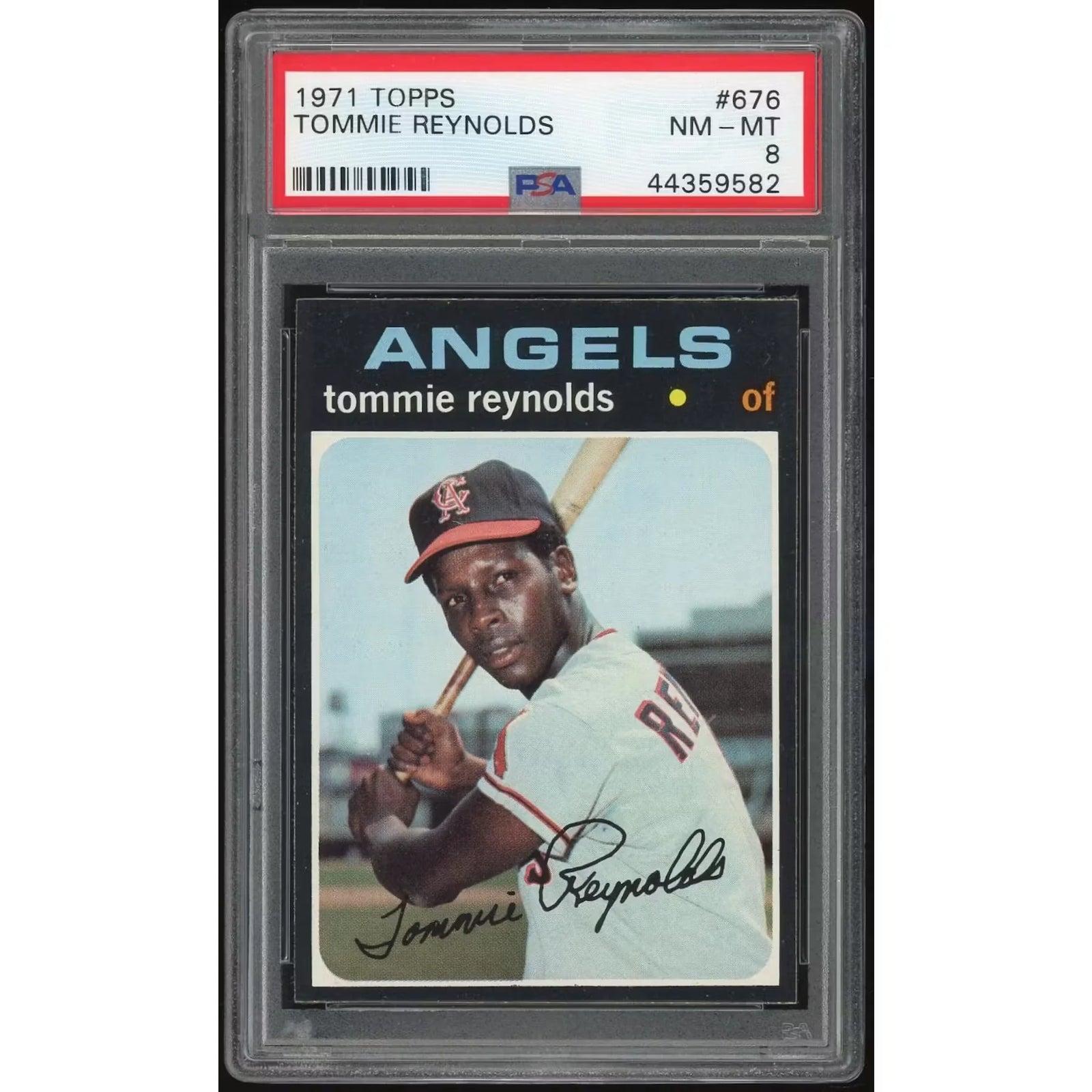 1971 Topps #676 Tommie Reynolds Baseball Card | PSA 8