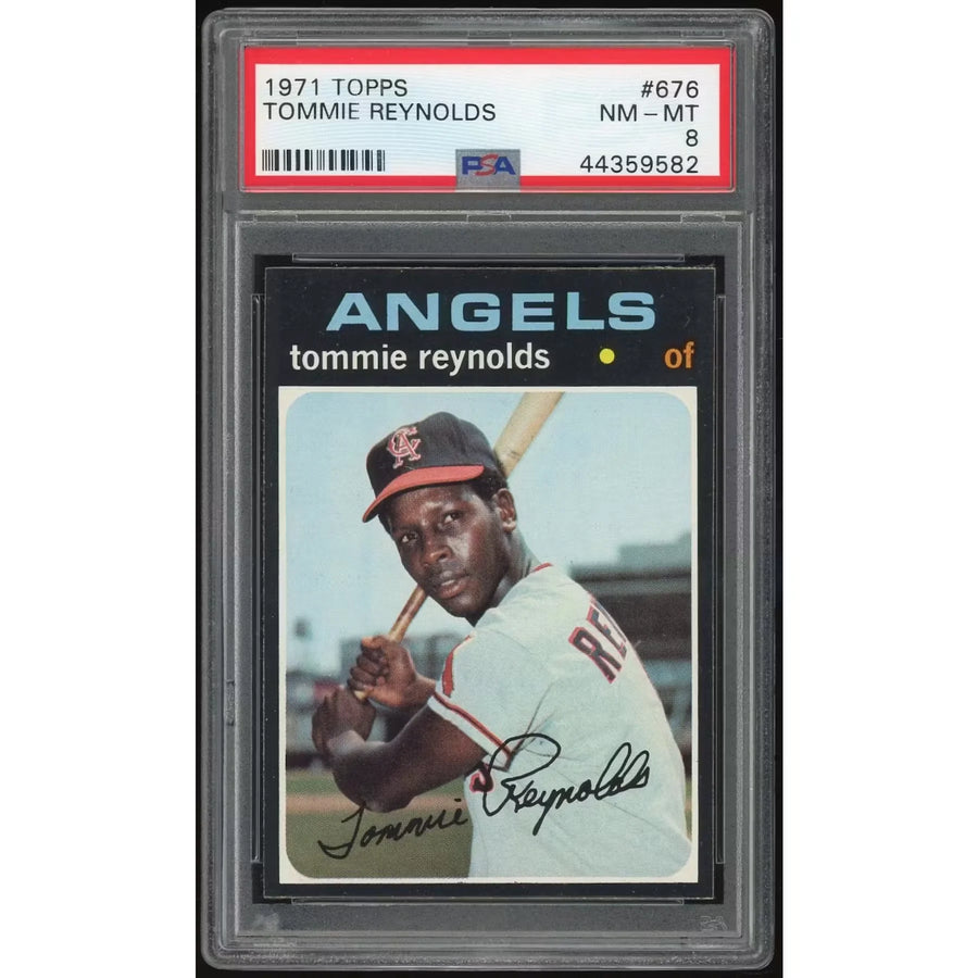 1971 Topps #676 Tommie Reynolds Baseball Card | PSA 8