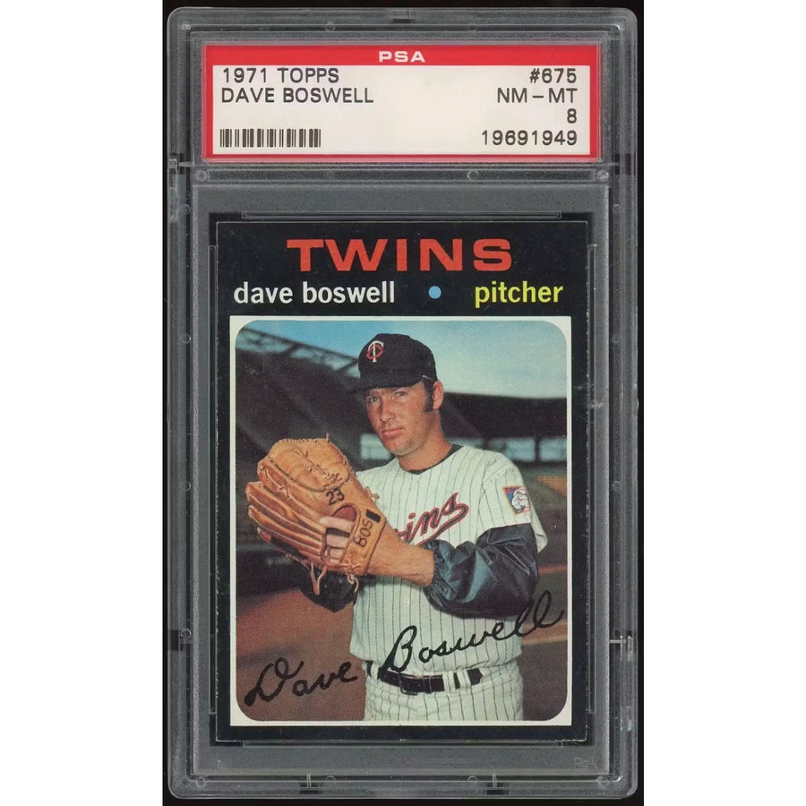 Dave Boswell 1971 Topps #675 Baseball Card | PSA 8 1949