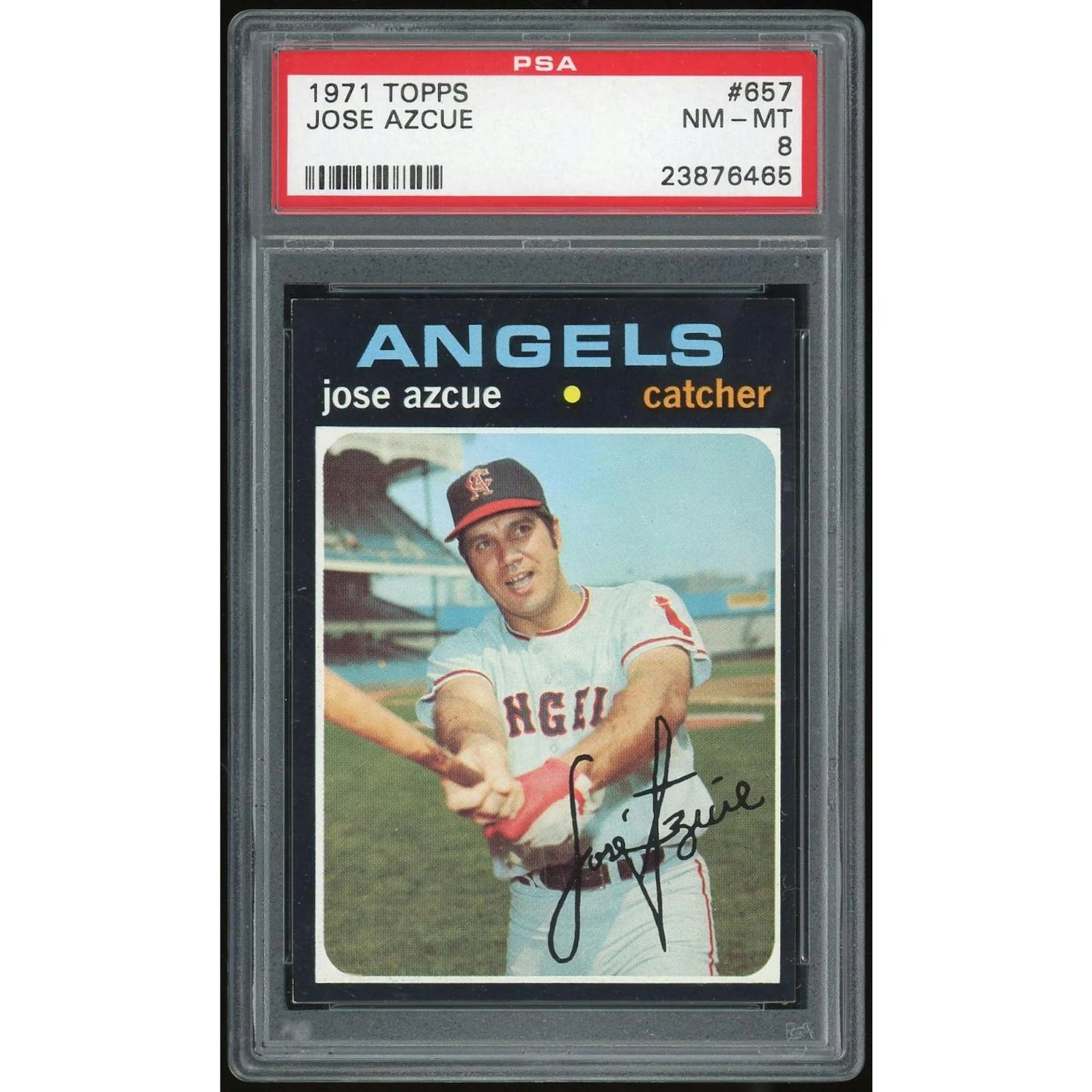 1971 Topps #657 Jose Azcue Baseball Card | PSA 8