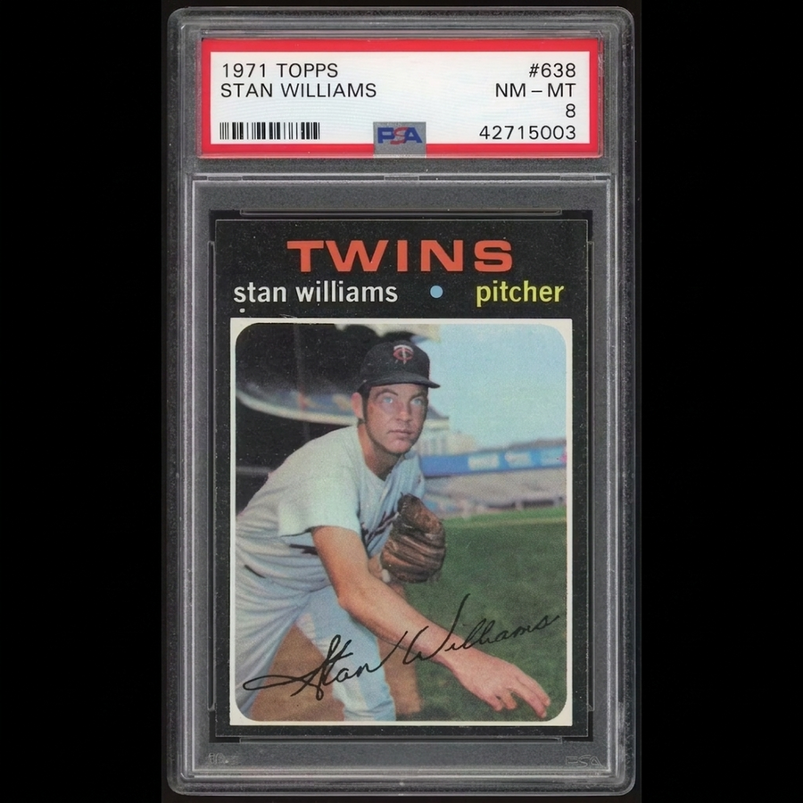 Stan Williams 1971 Topps #638 Baseball Card | PSA 8