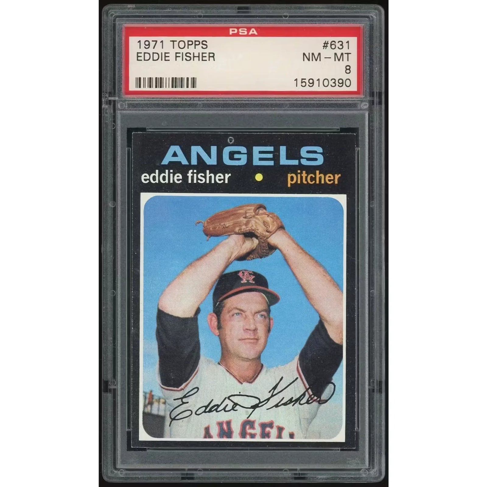 Eddie Fisher 1971 Topps #631 Baseball Card | PSA 8