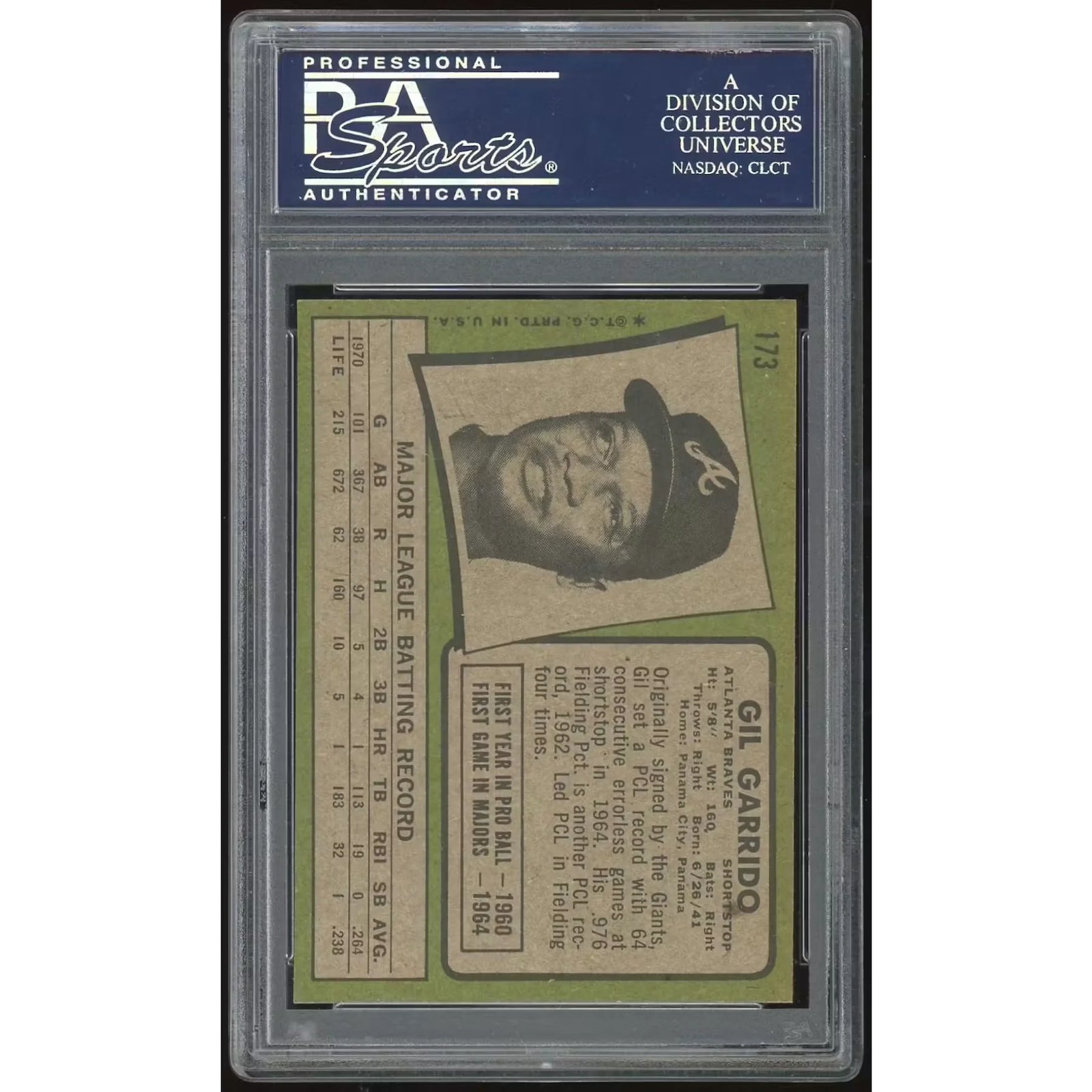 Gil Garrido 1971 Topps #173 Baseball Card | PSA 8