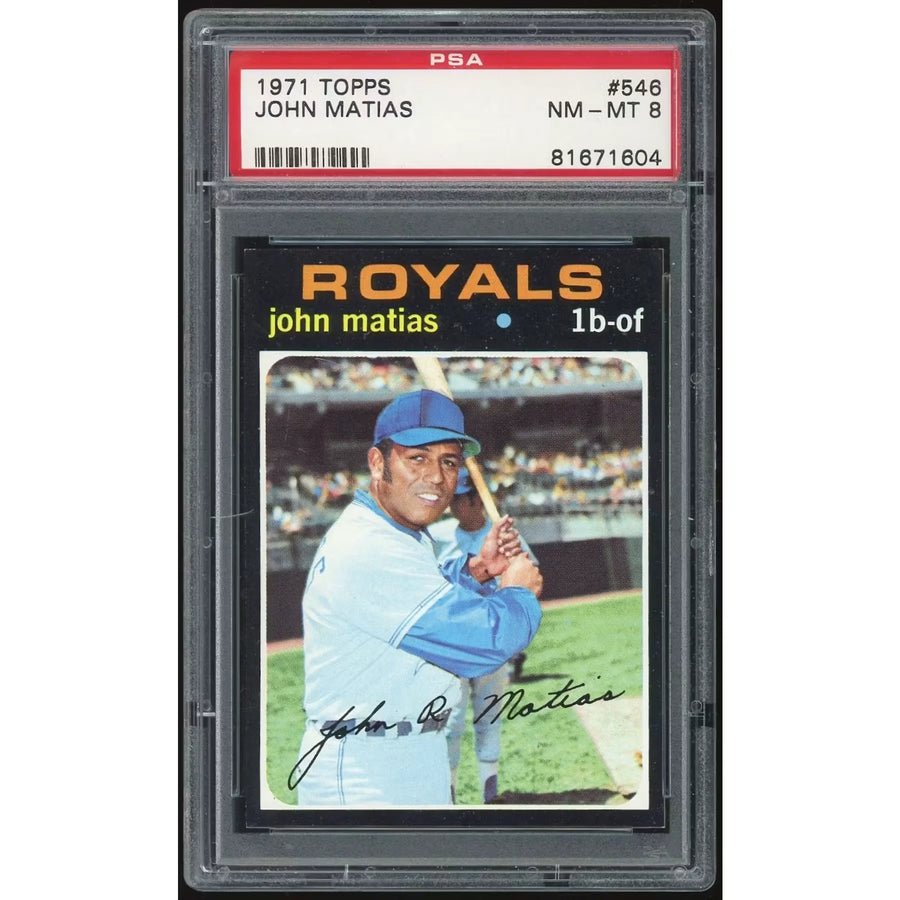 1971 Topps #546 John Matias Baseball Card | PSA 8