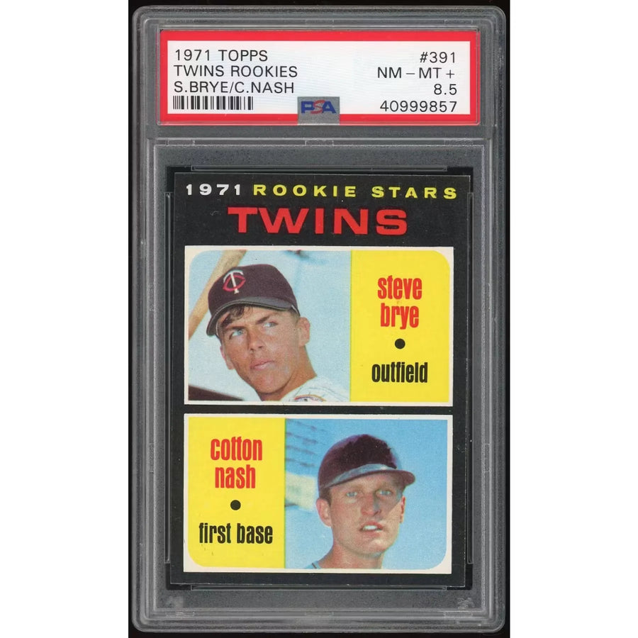 1971 Topps #391 Steve Brye/Cotton Nash Rookie Card | PSA 8.5
