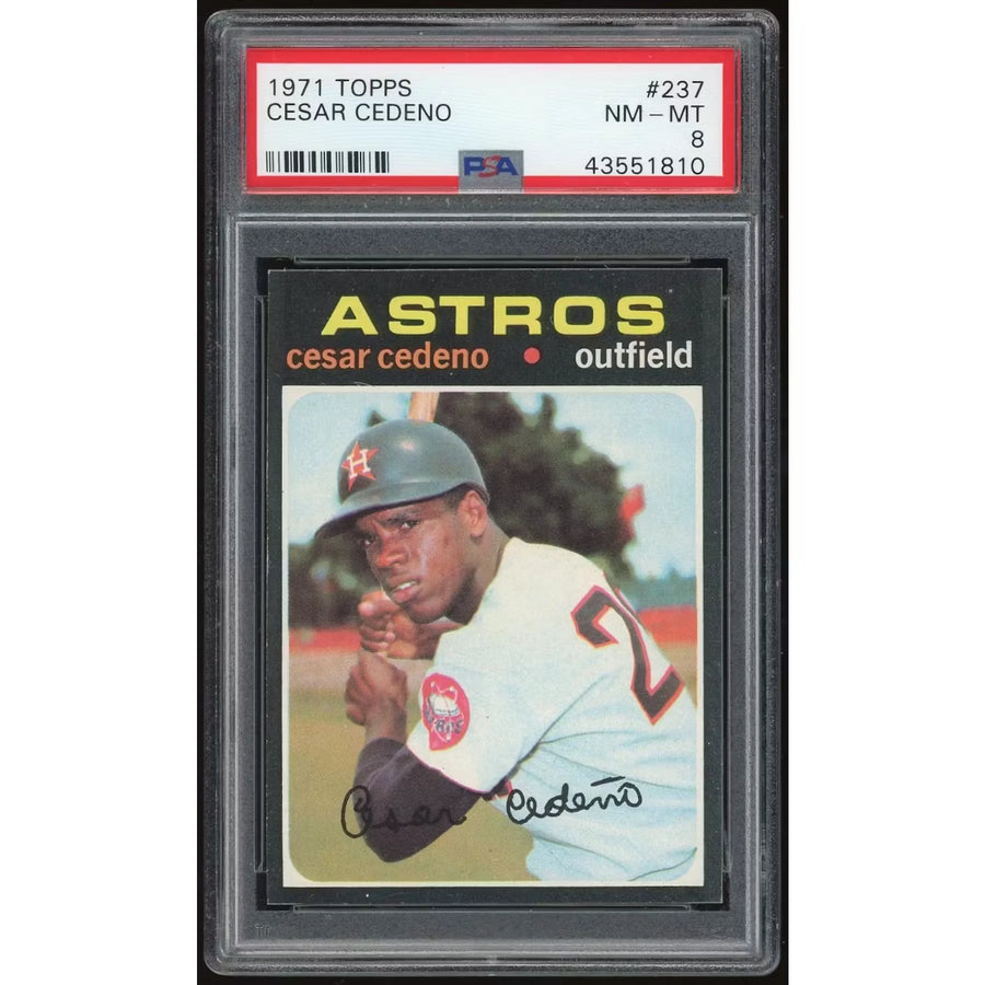 1971 Topps #237 Cesar Cedeno Rookie Card | PSA 8