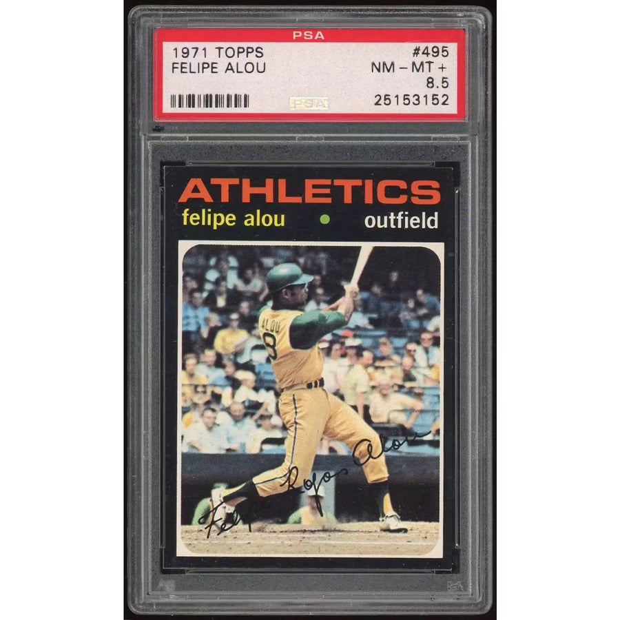 Felipe Alou 1971 Topps #495 Baseball Card | PSA 8.5