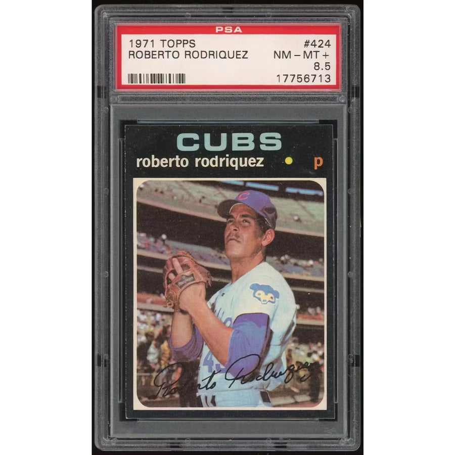 1971 Topps #424 Roberto Rodriguez Baseball Card | PSA 8.5