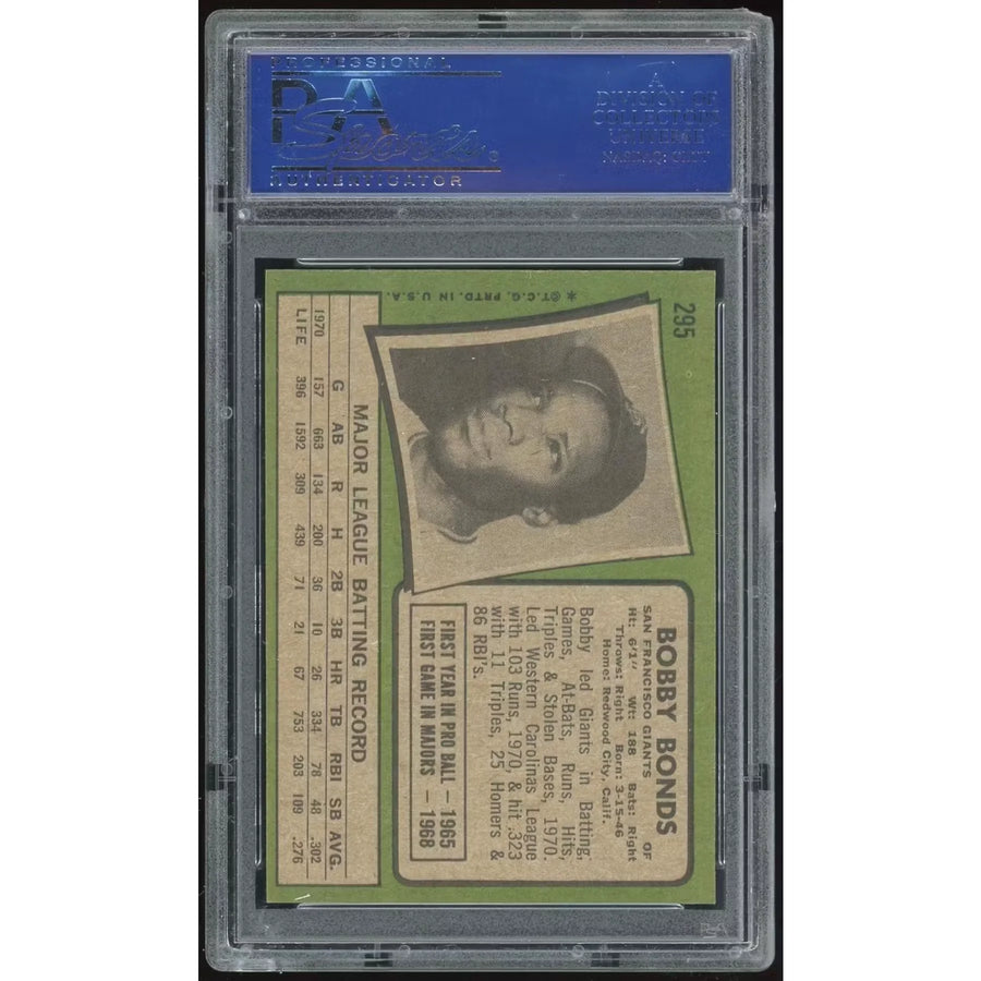 Bobby Bonds 1971 Topps #295 Baseball Card | PSA 8.5
