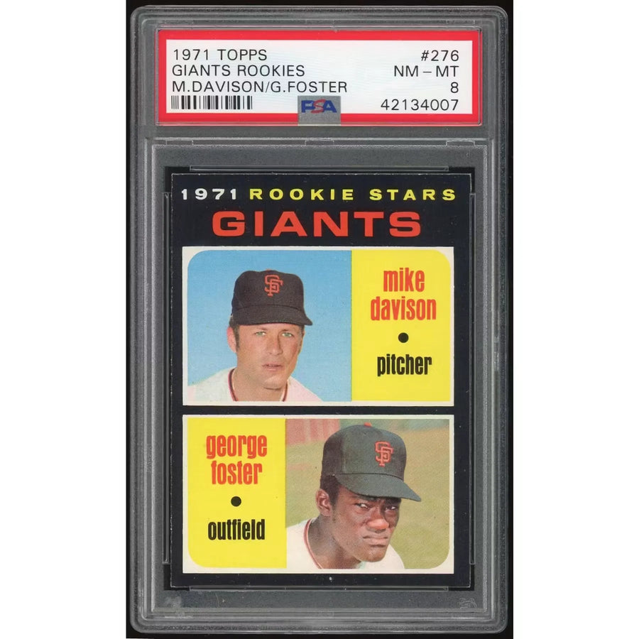 1971 Topps #276 George Foster/Mike Davison Rookie Card | PSA 8